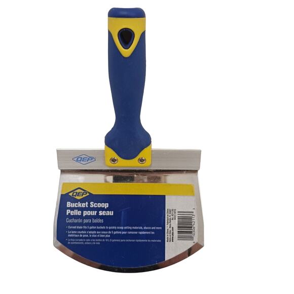 QEP Bucket SCOOP Hand Tool For Cement Work Mixer 10.5" L x 6.5"W Comfort Handle - Picture 8 of 16